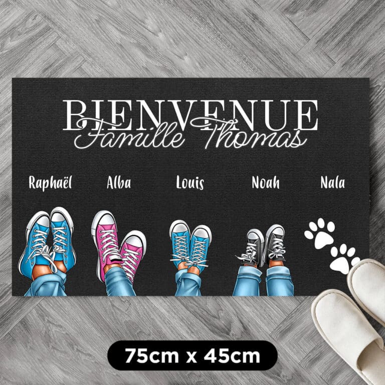 Paillasson personnalisé - Chaussures de famille