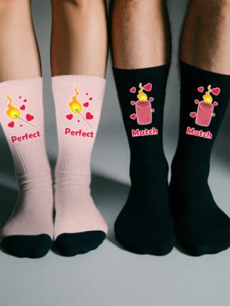 2x Chaussettes – Duo parfait ❤️ (taille unique)