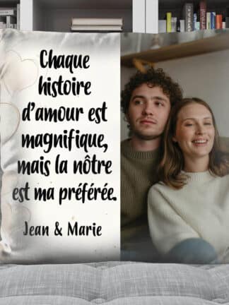 Coussin personnalisé - Notre amour