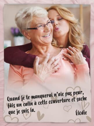 Couverture Personnalisée – "Le Câlin de Mamie" (Spécial Fête des Grands-Mères)