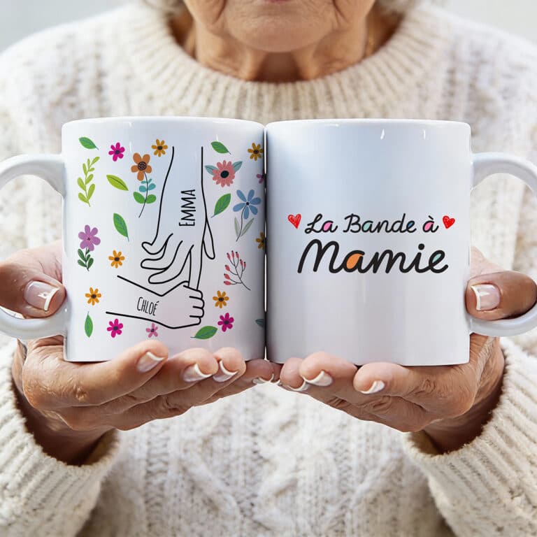 Tasse personnalisée – Mains entrelacées