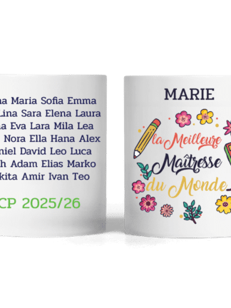 Tasse personnalisé - Meilleure maîtresse du monde