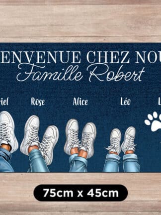 Paillasson personnalisé - Les baskets de la famille