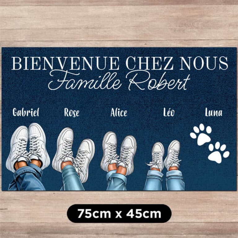 Paillasson personnalisé - Les baskets de la famille