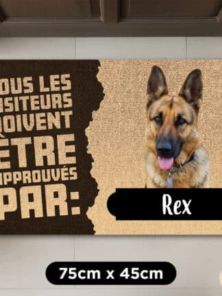 Paillasson personnalisé – Les visiteurs doivent être approuvés par