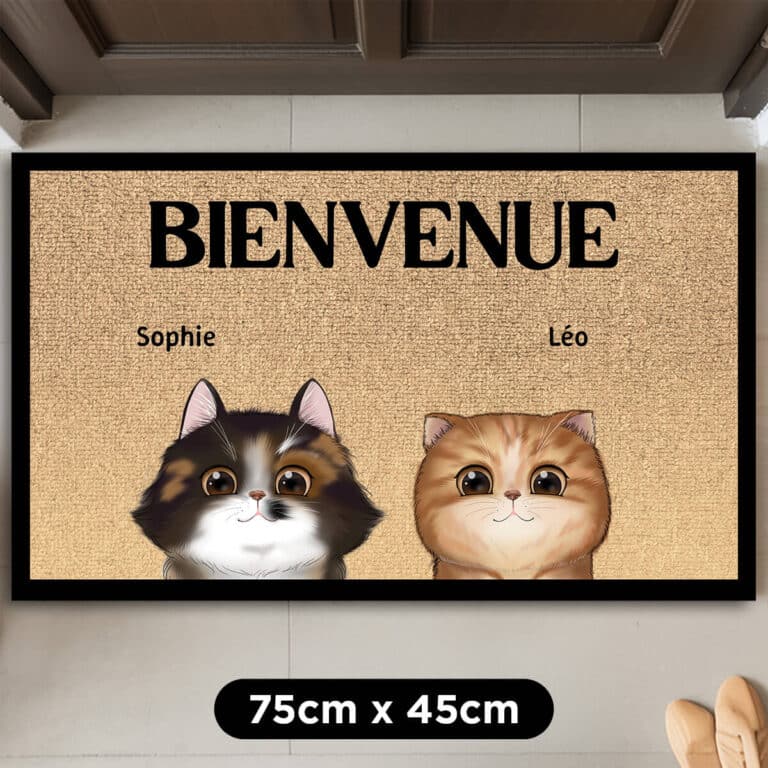 Paillasson personnalisé - Bienvenue, mes sujets