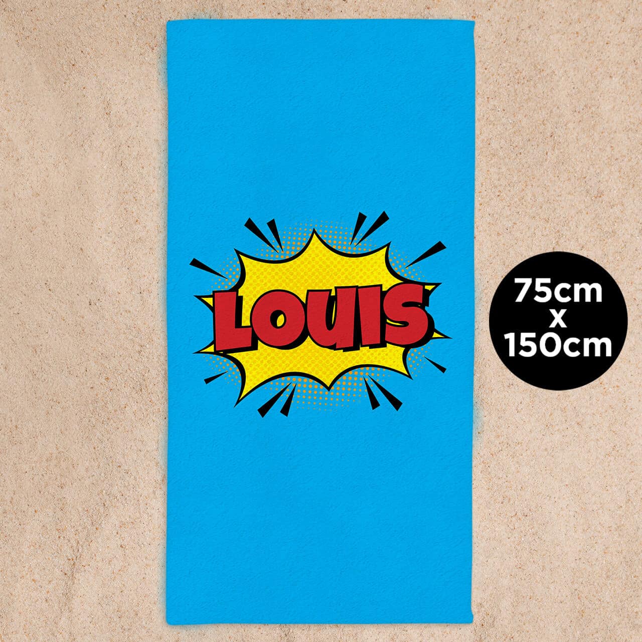 Serviette de Plage Personnalisée - Nom