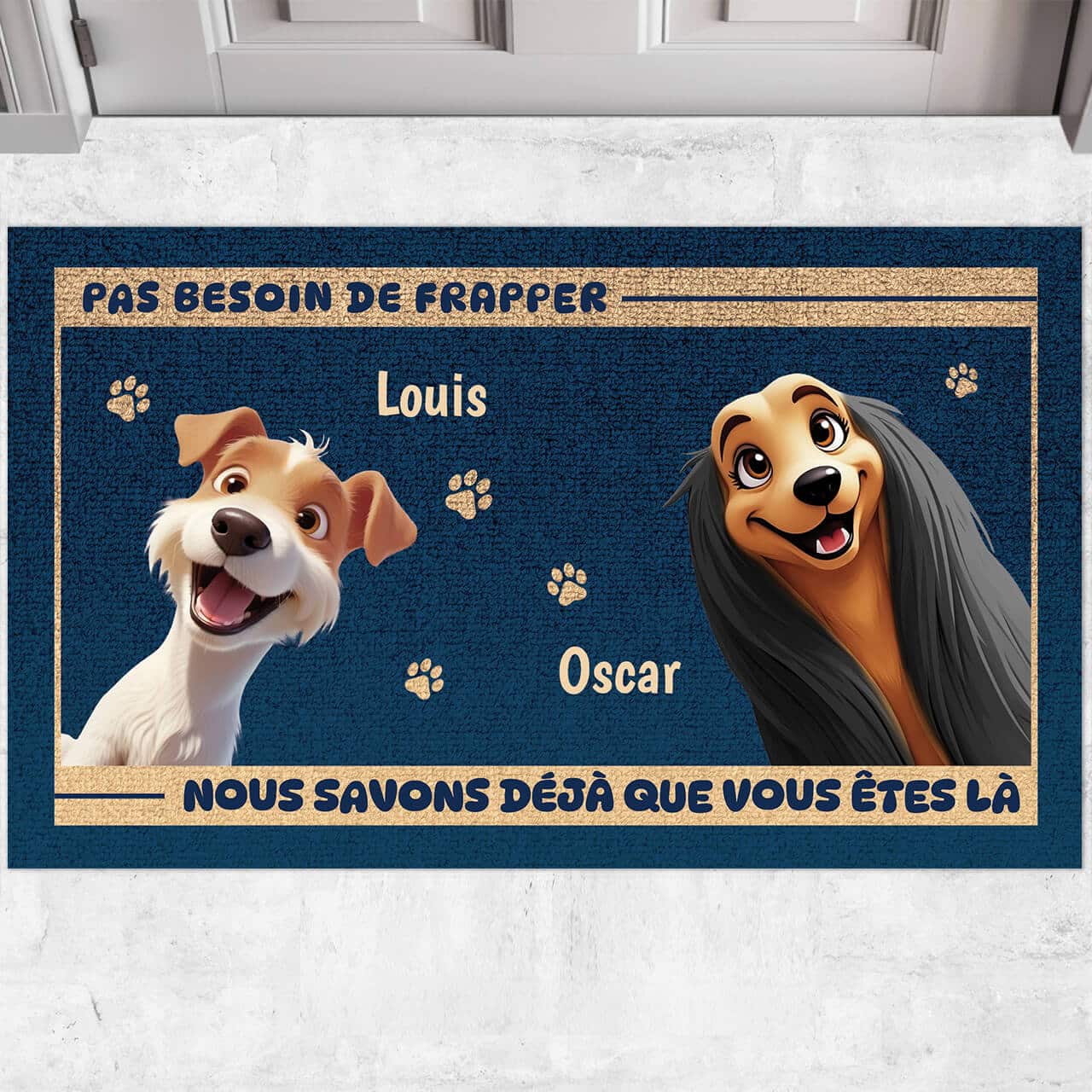 Paillasson personnalisé - Pas besoin de frapper