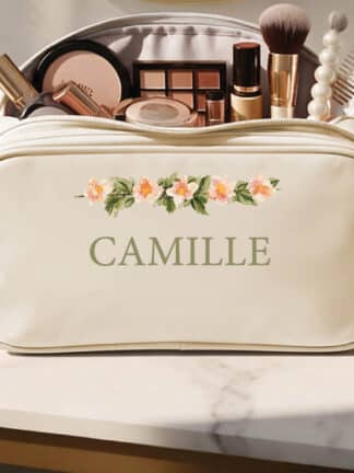 Trousse de toilette femme personnalisée avec prénom