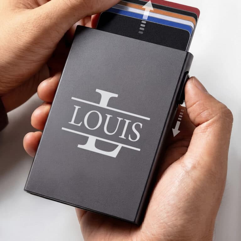 Porte-cartes personnalisé en aluminium